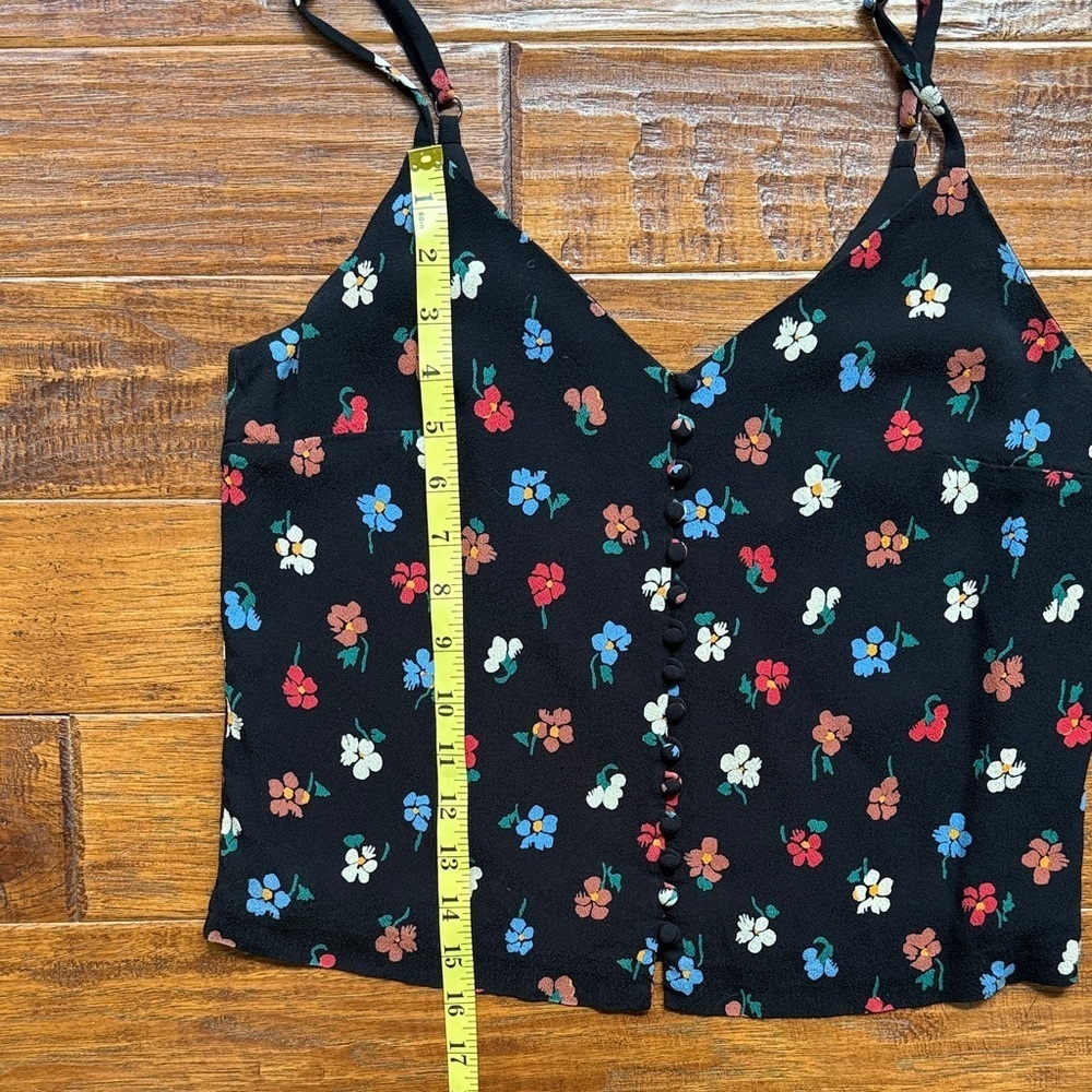 Madewell Button-Down Cami in Pressed Flowers Floral Camisole, size 4 - Picture 4 of 7